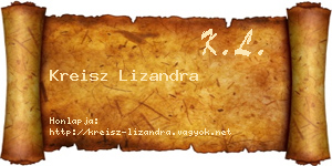 Kreisz Lizandra névjegykártya